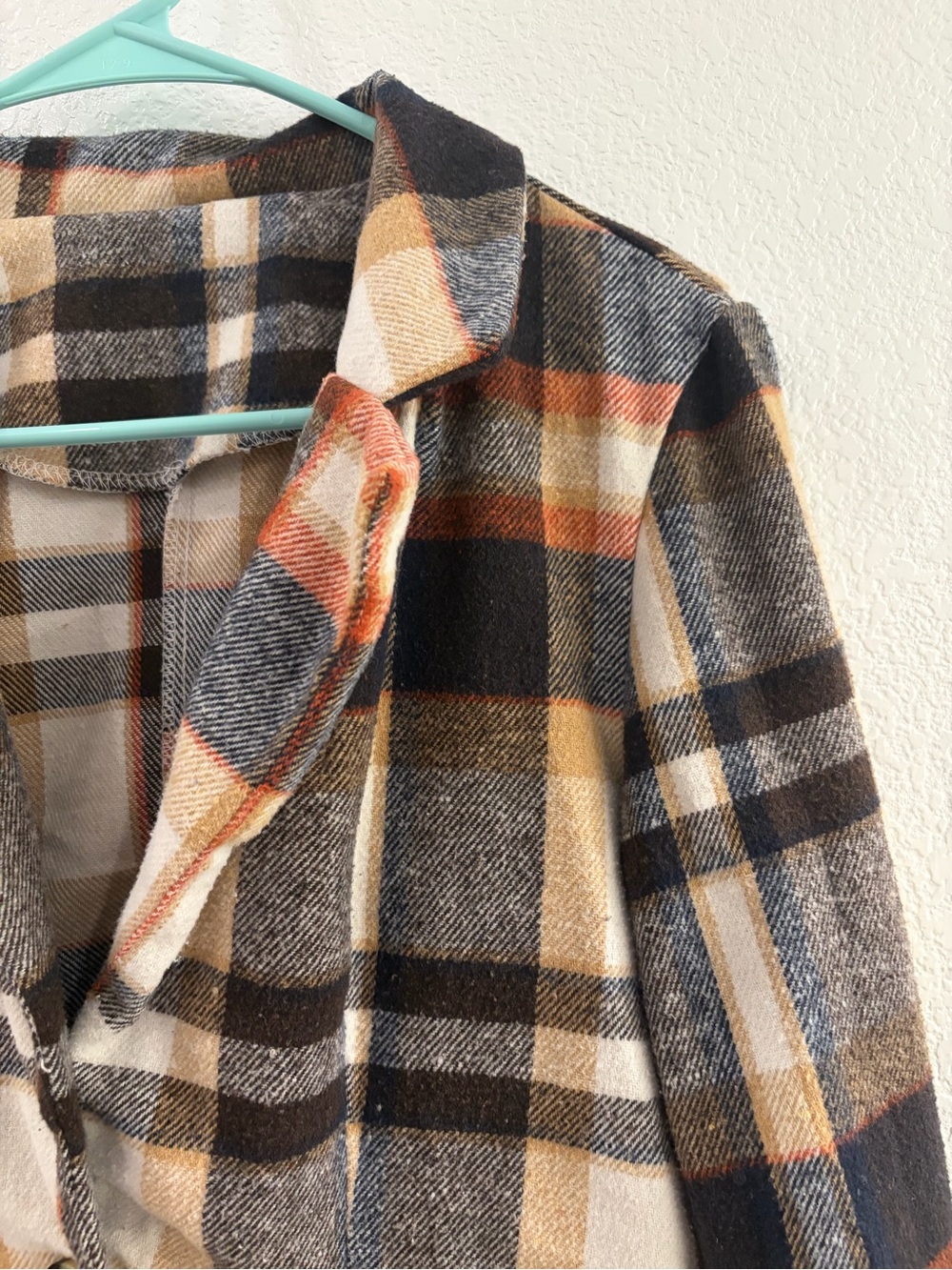 Plaid Coat in Black, Cream & Tan